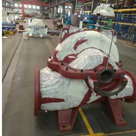 長沙天鵝工業泵外觀（guān）多（duō）道膩（nì）子打磨單級雙吸中開泵