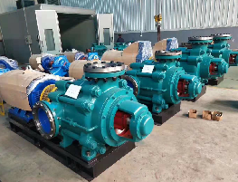 礦用臥（wò）式（shì）多級高（gāo）壓泵整裝待發